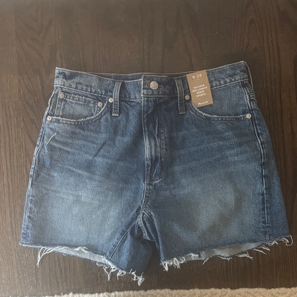 Madewell mid-length jean shorts